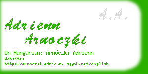adrienn arnoczki business card