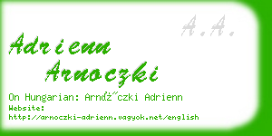 adrienn arnoczki business card